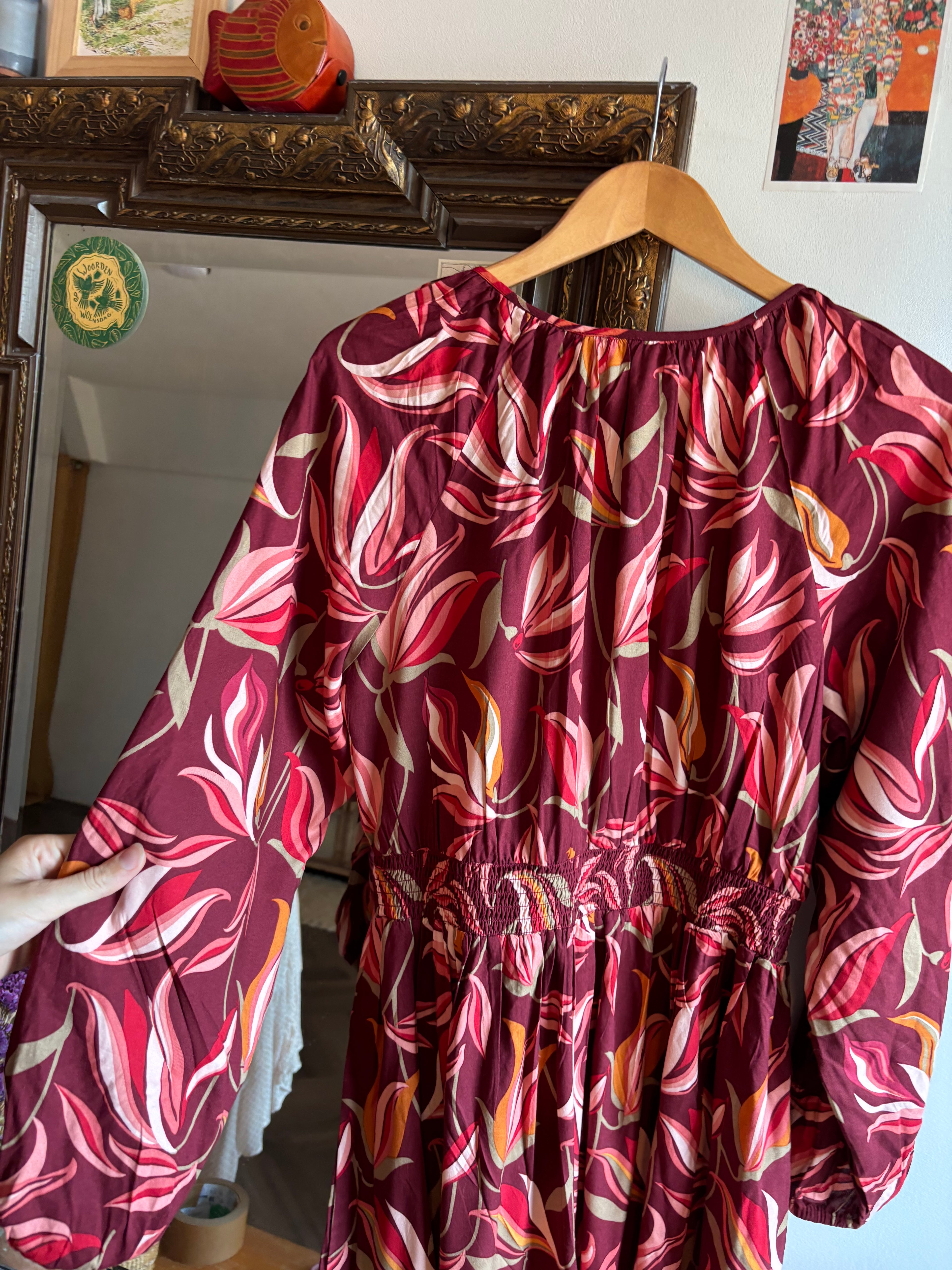 Jurk met mooie print maat 40/42
