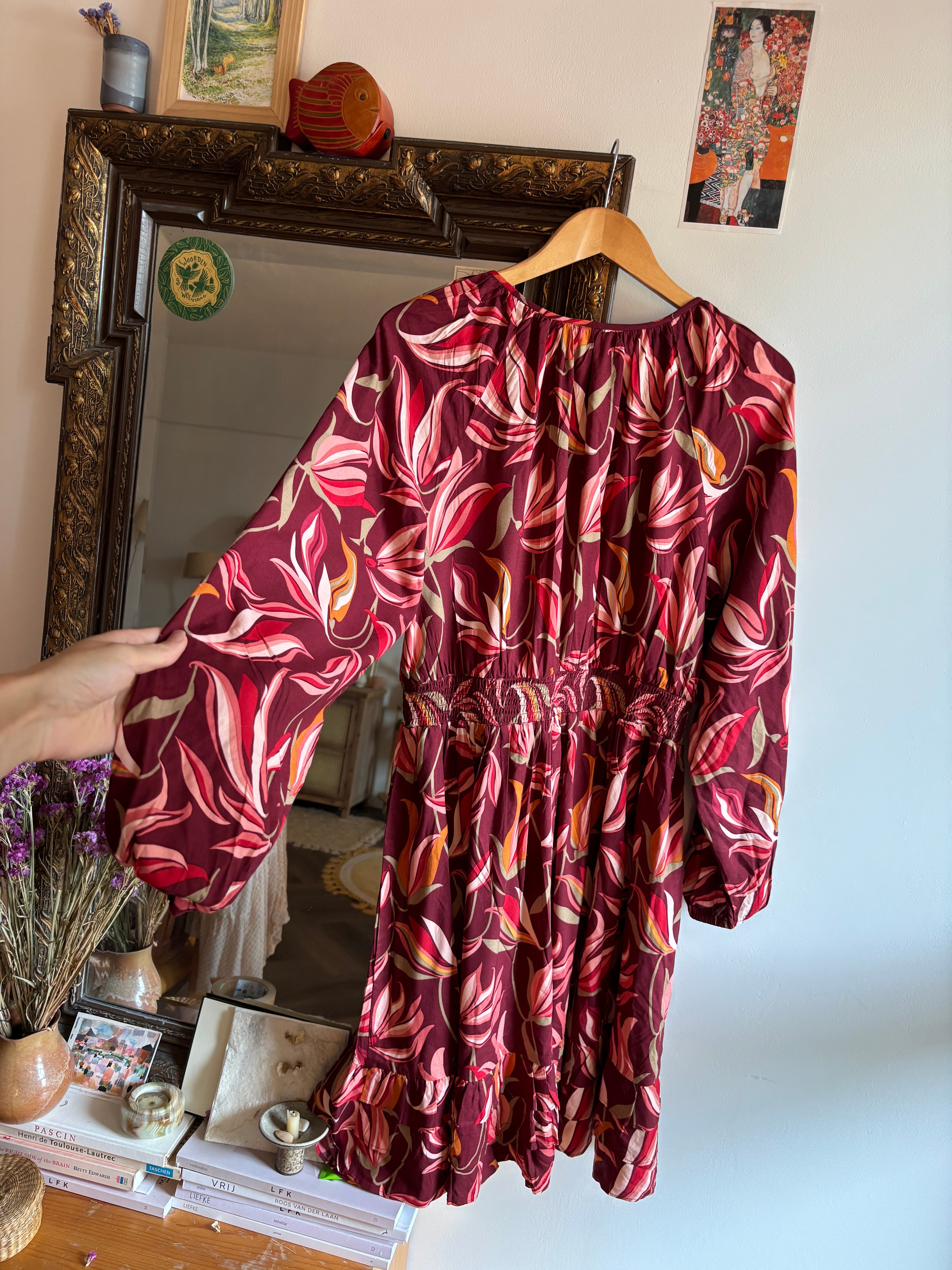 Jurk met mooie print maat 40/42