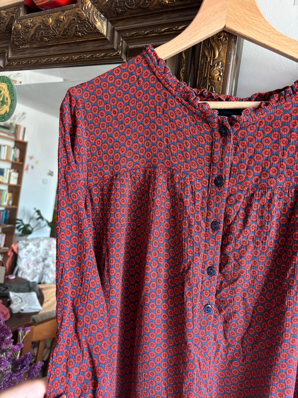 Jurkje vintage met bloemenprint 38/40