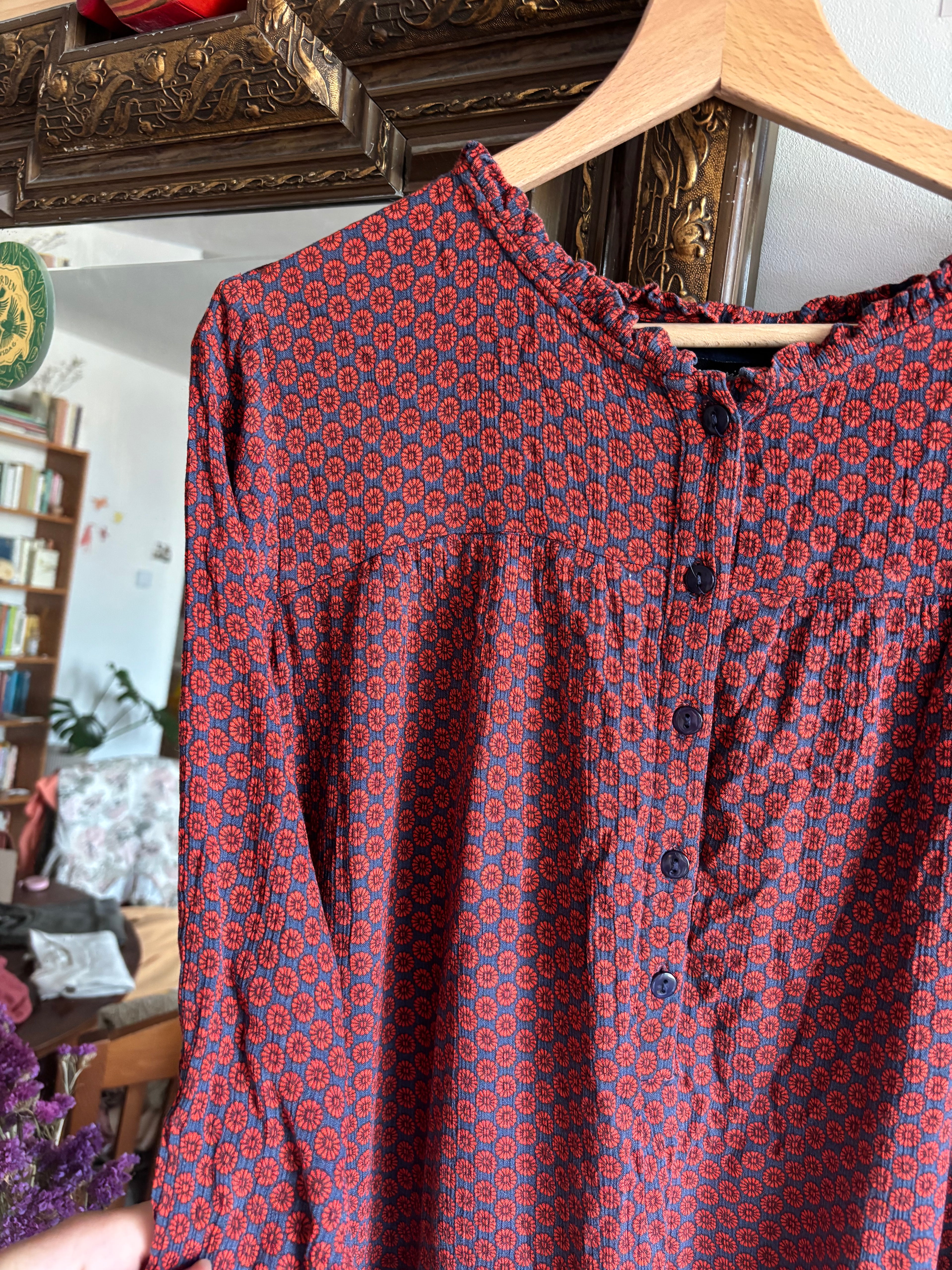 Jurkje vintage met bloemenprint 38/40