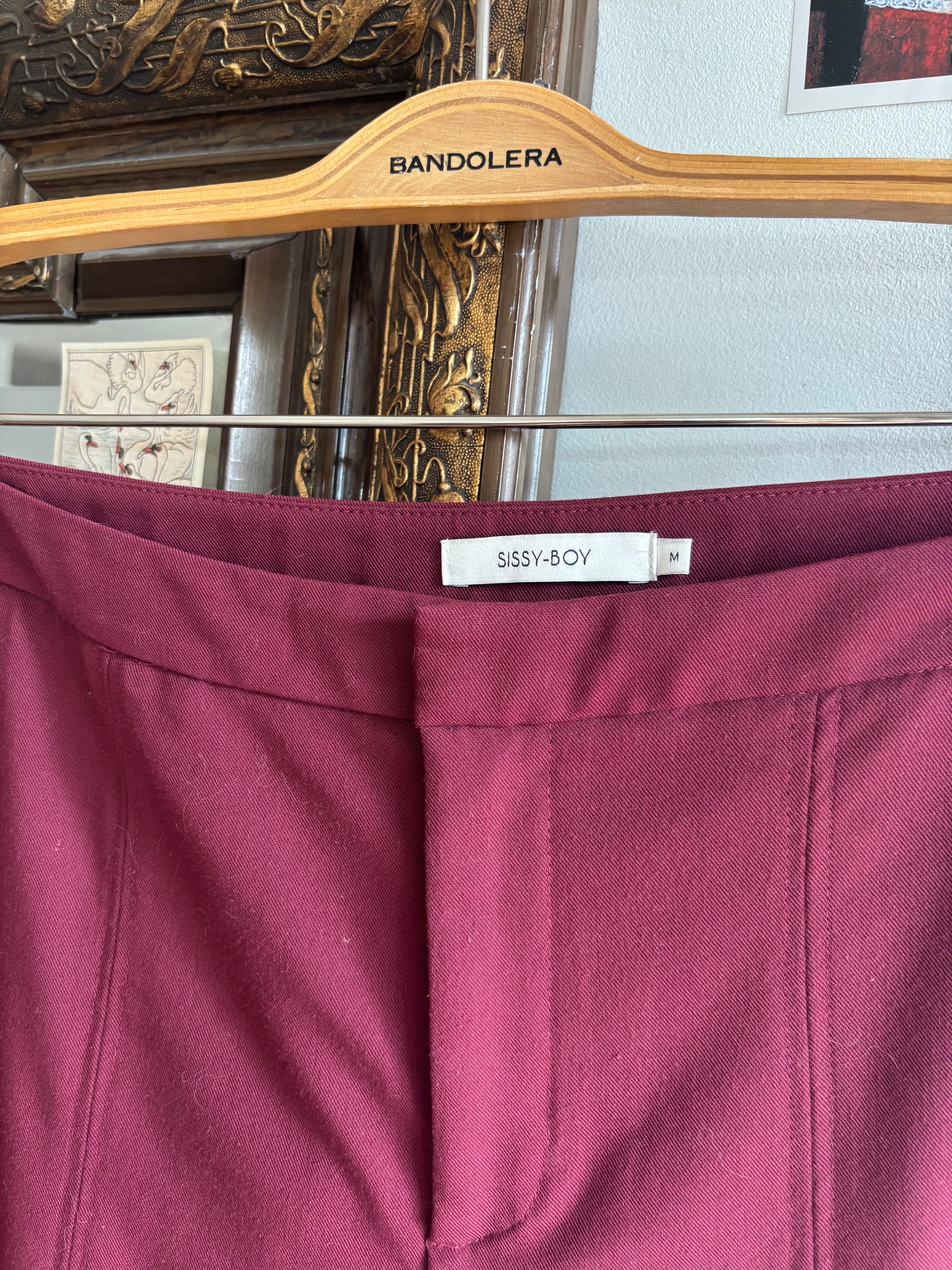 Sissy boy broek paars/burgundy M