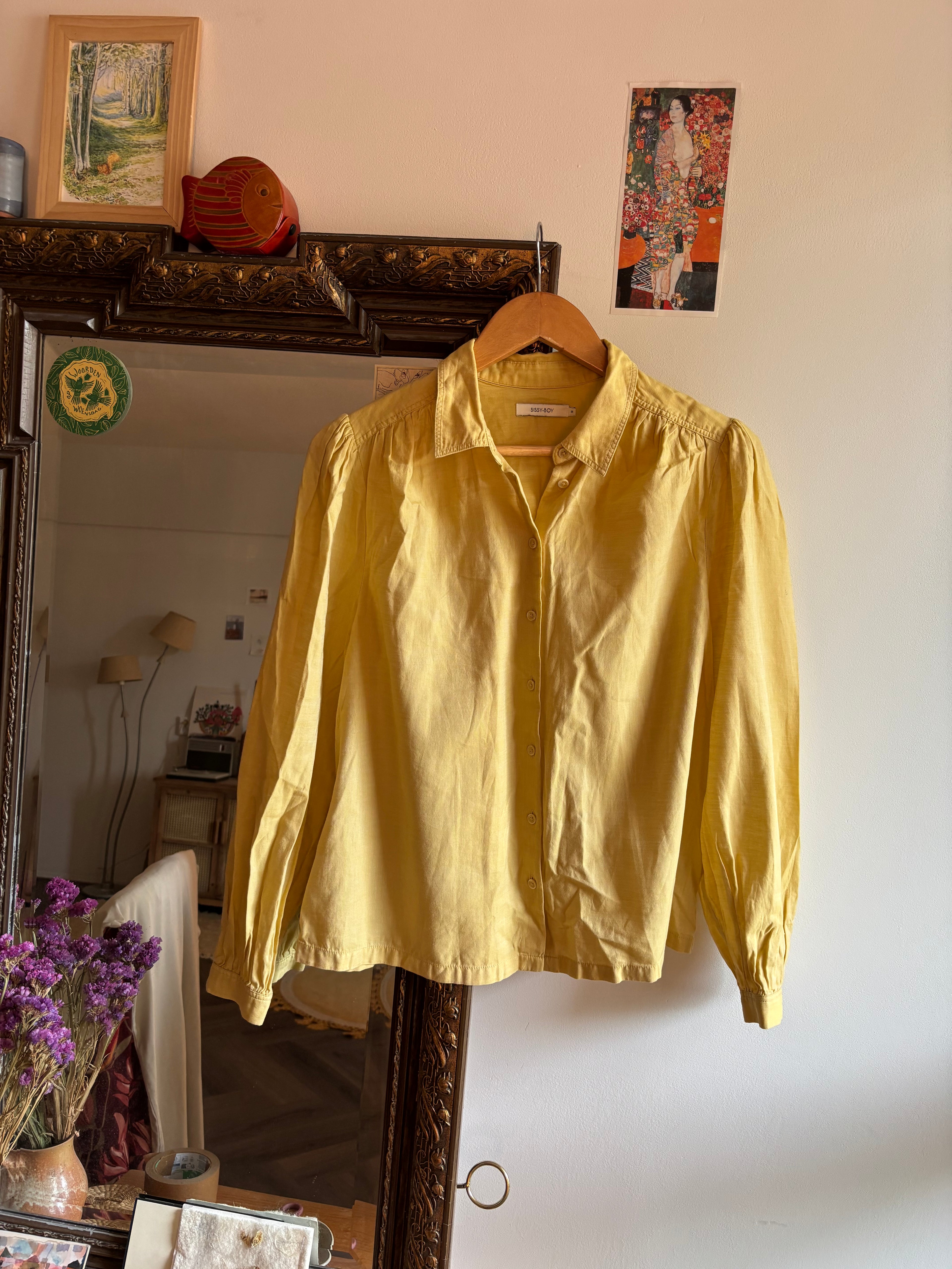 Sissy boy blouse lichtgeel M