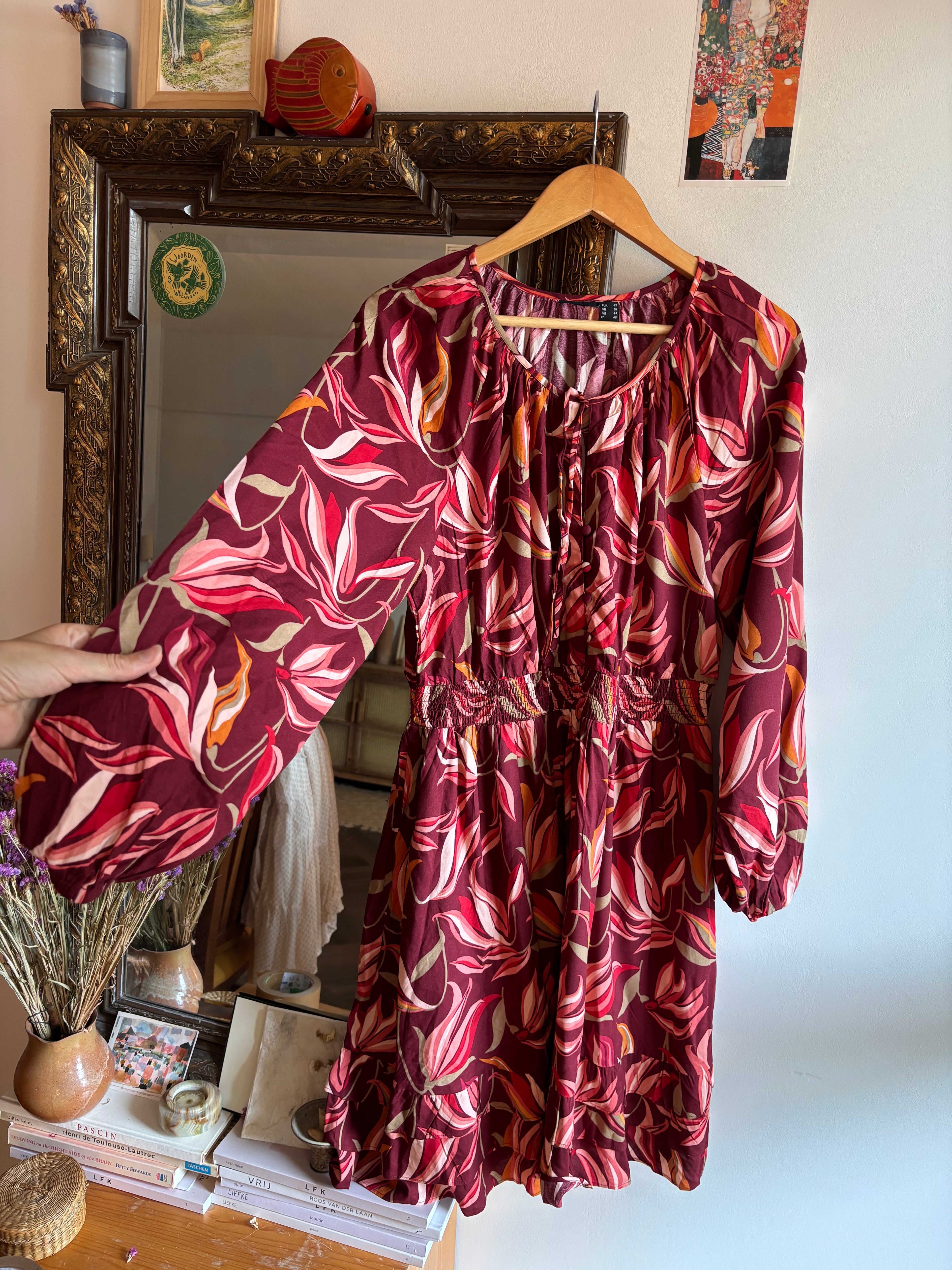 Jurk met mooie print maat 40/42