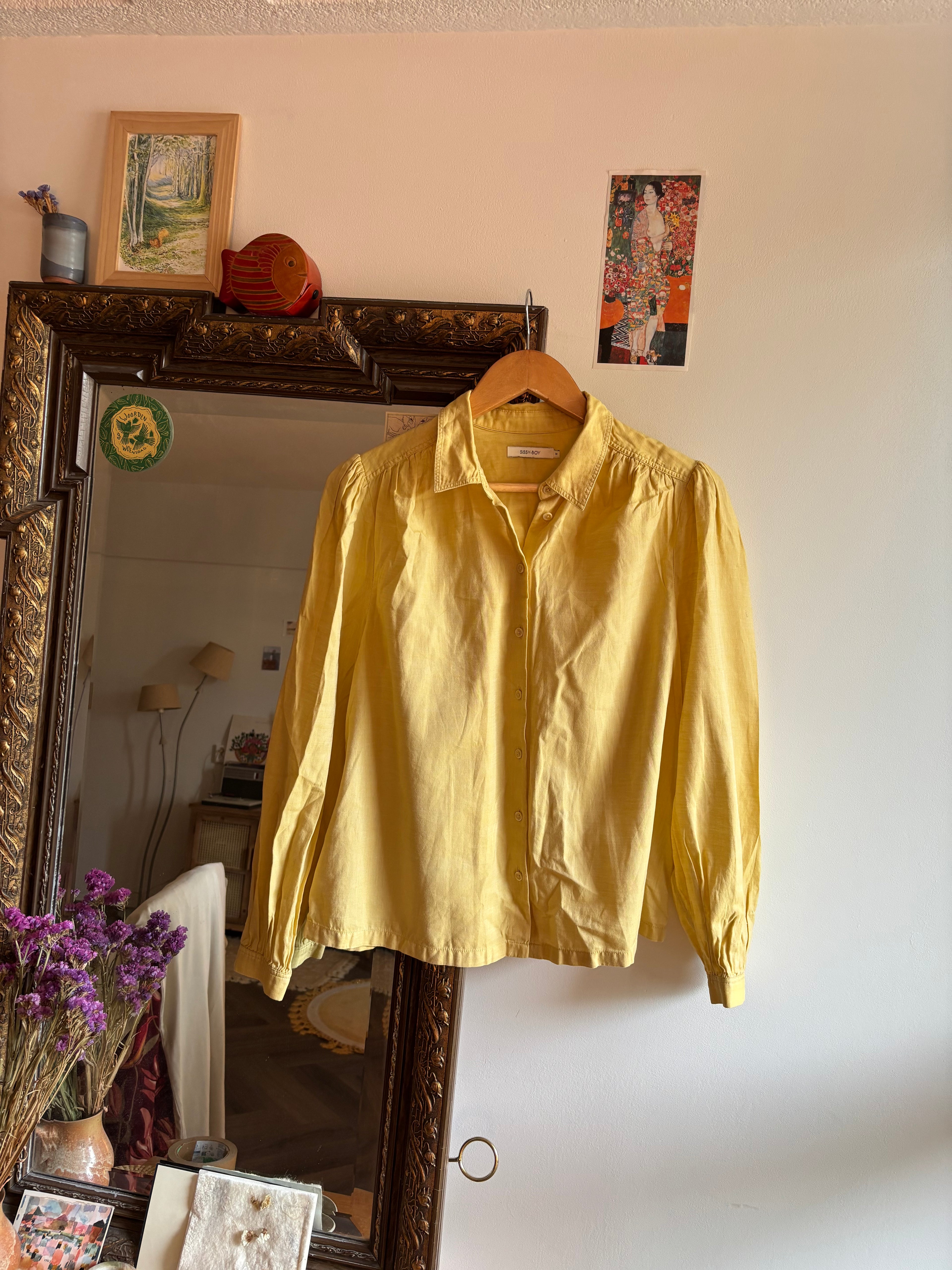 Sissy boy blouse lichtgeel M