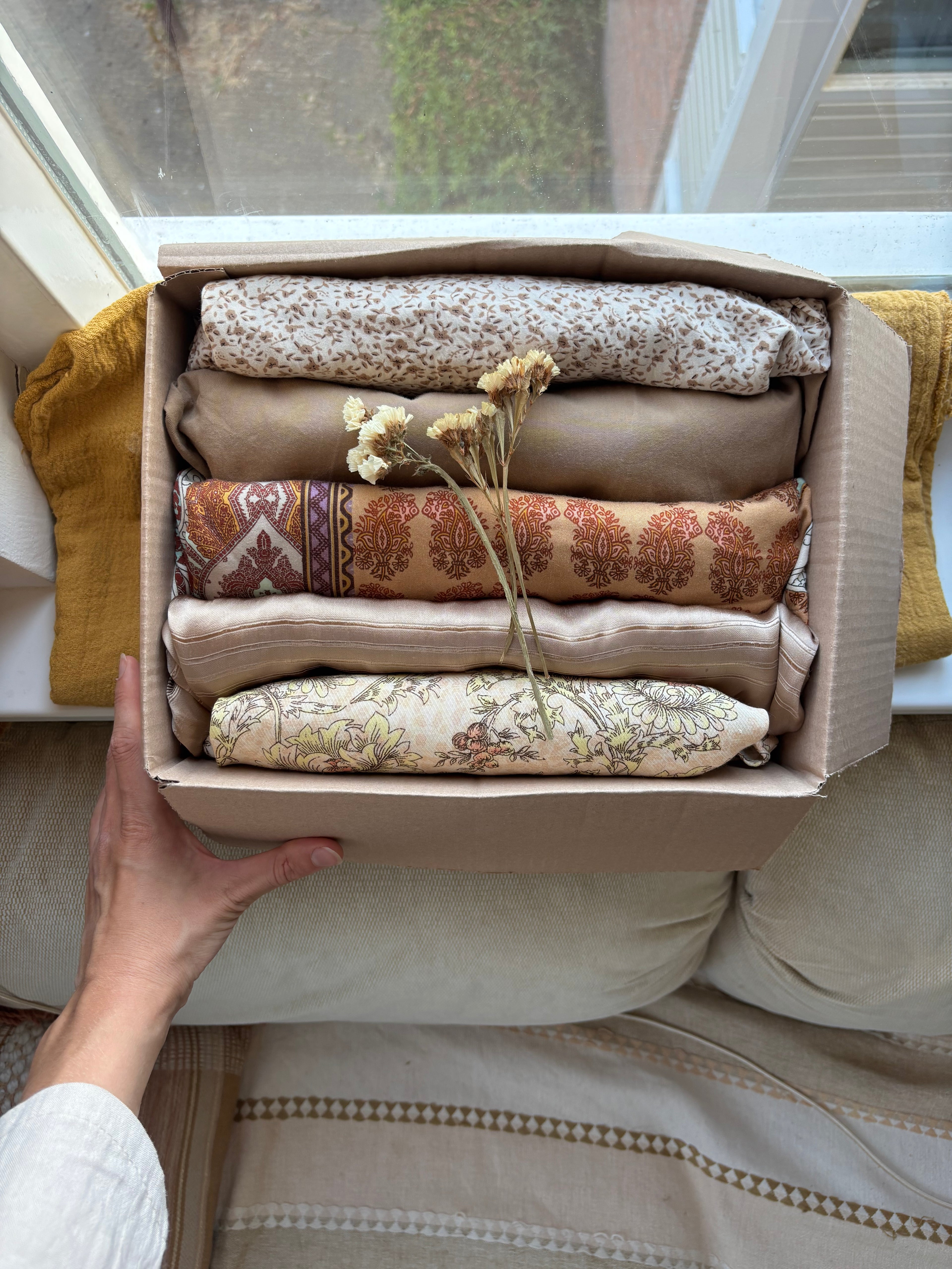 Parelpakket “Amber Fields” maat 40/42