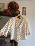 Kappahl katoenen blockprint blouse