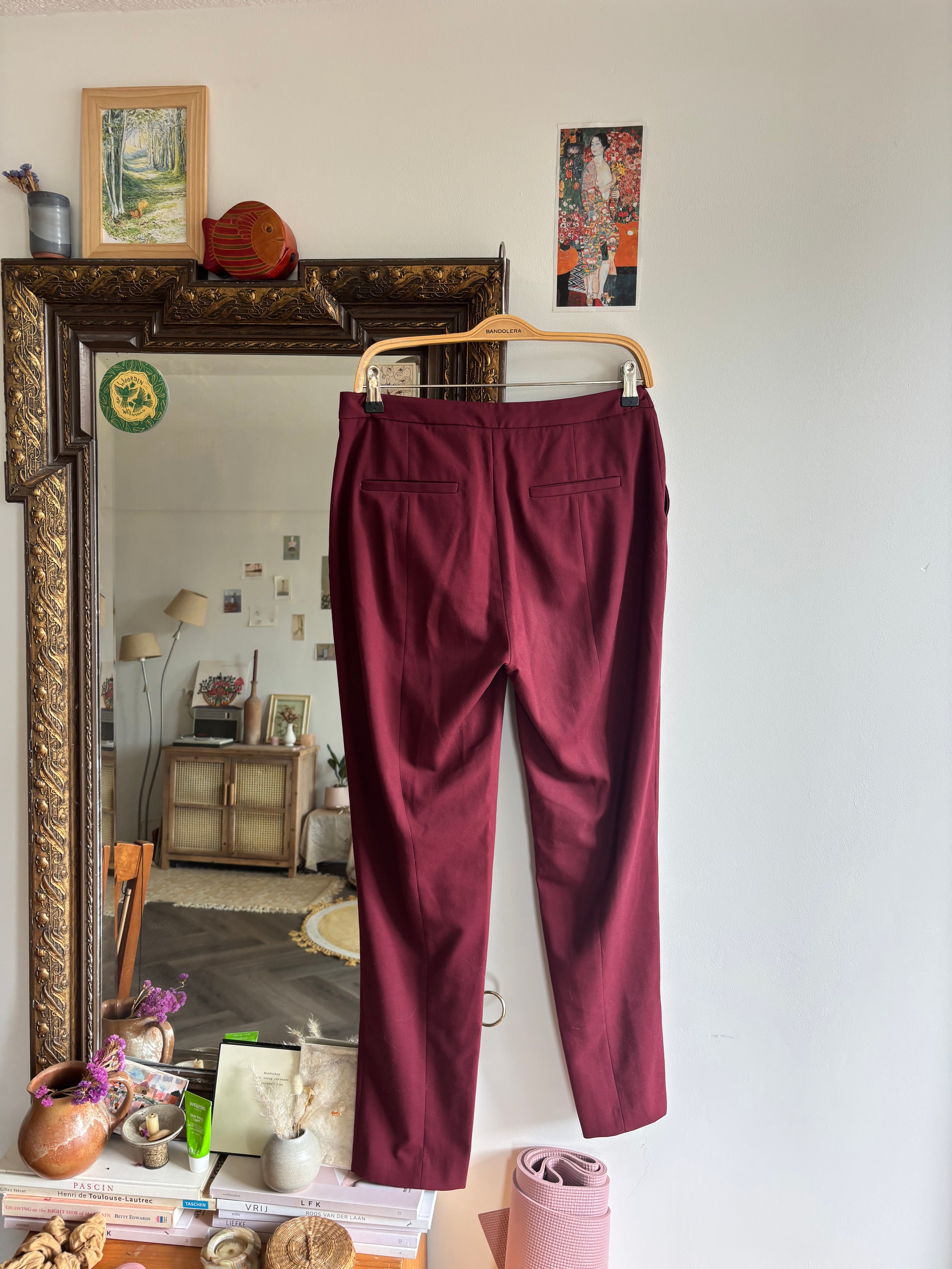 Sissy boy broek paars/burgundy M
