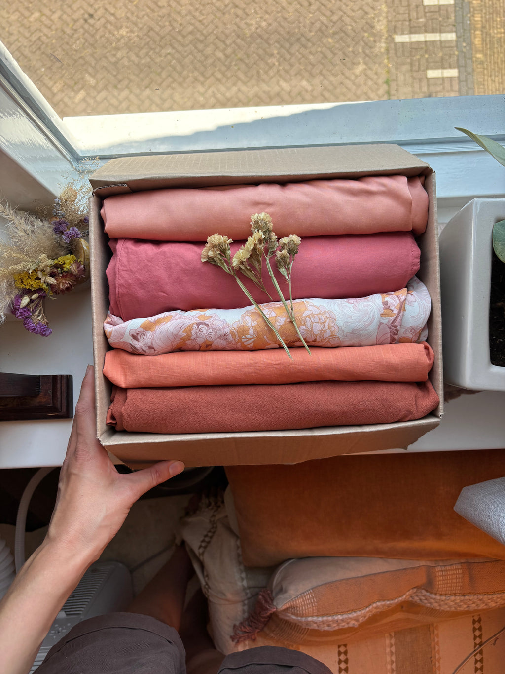 Parelpakket “Apricot & Peach dream” maat M