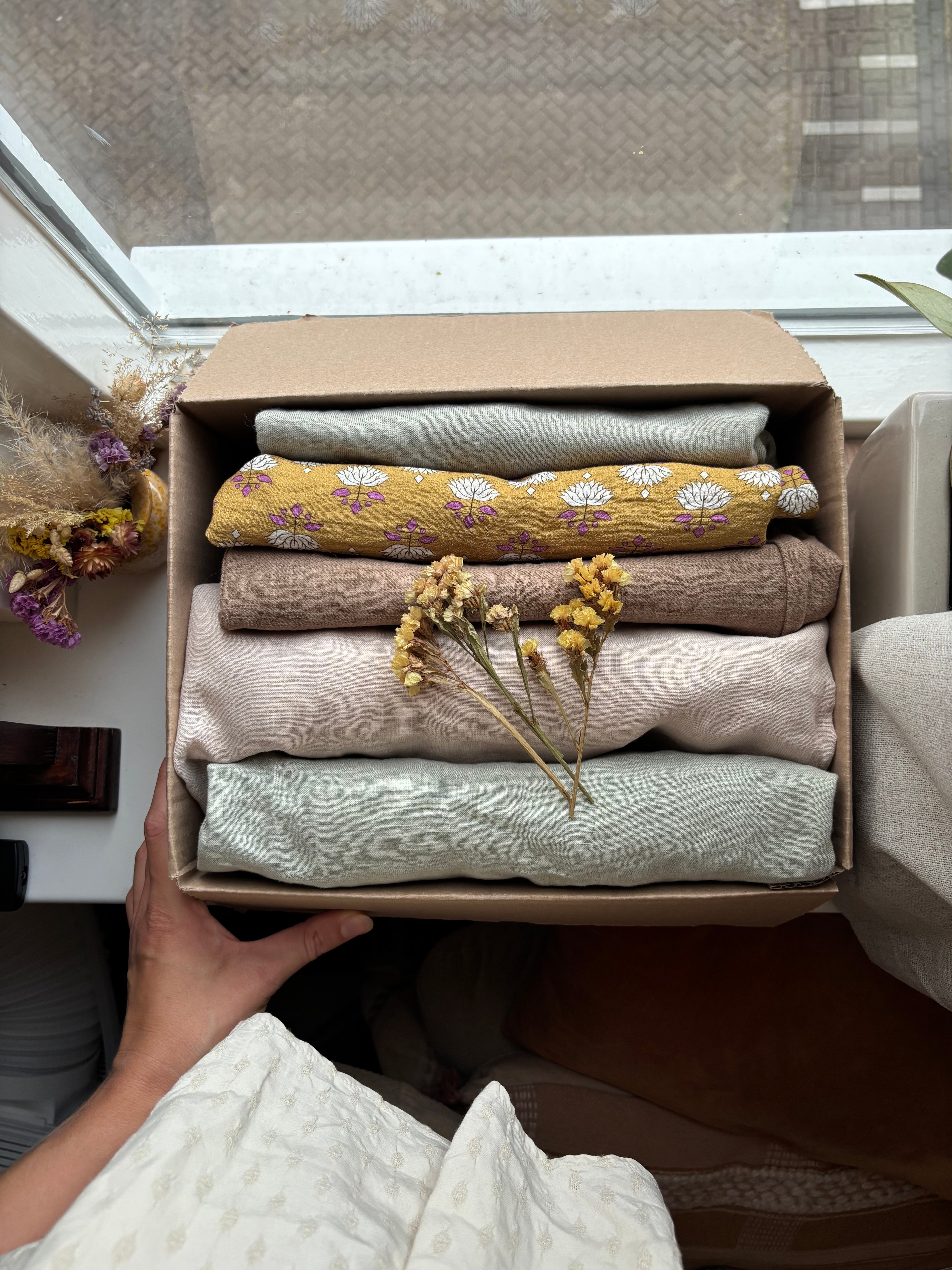 Parelpakket “natural bloom” maat 36/38