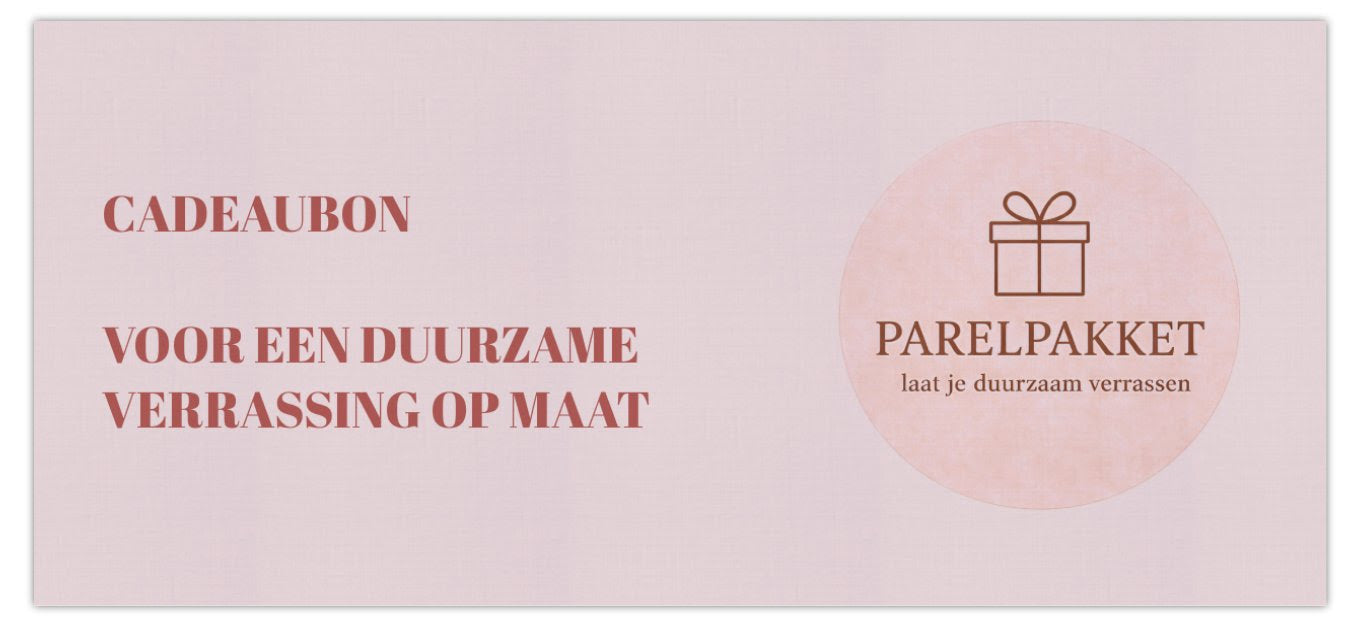 Parelpakket cadeaubon — vanaf €65 (klein, middel of groot pakket)
